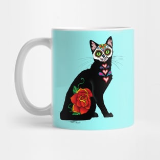 Sugar Skull Cat Mug